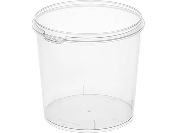 Контейнер п/п 0,850л. круглый, d-118мм, с прозрачной крышкой цв. прозрачный(прозрачный)