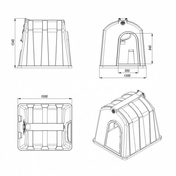 Домик для телёнка малый, 4041.0000.001.002