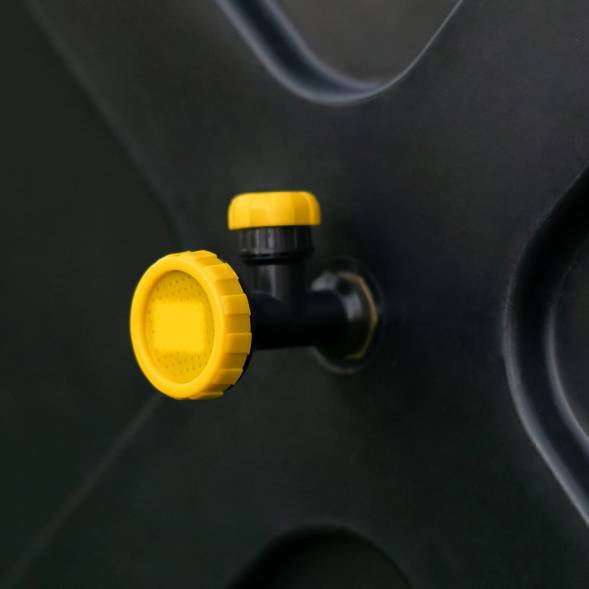 Бак пластиковый для летнего душа с лейкой, 150 л, черный [БД150/17]