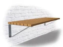 Скамейка стальная «На стену» без спинки 1,2 м