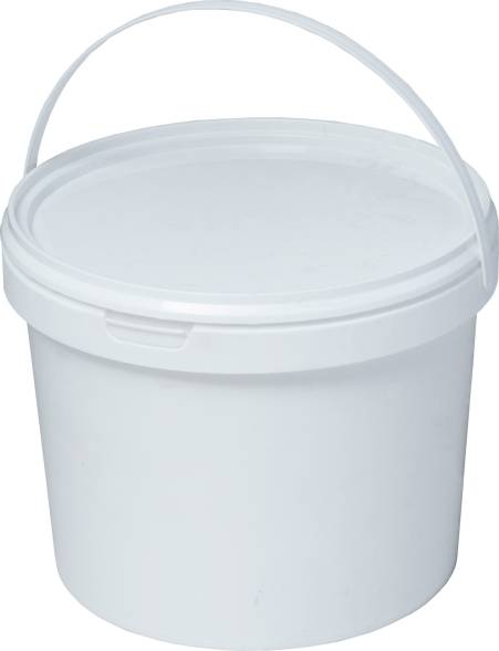 Ведро пластиковое с крышкой, 2.75 л, белый [5088]
