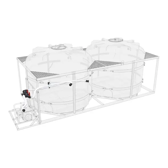 Комплект слива торцевой для мотопомпы G2 на две емкости TR