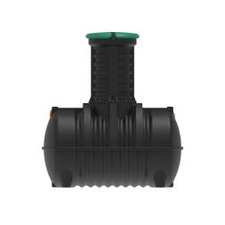 Автономная канализация Rostok Ground 6 с горловиной 1000 мм и самотечным отведением, 2800л, черный [5042.2800.899.001]