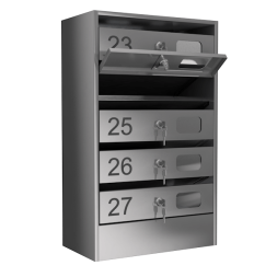 Почтовый ящик на 5 ячеек серия Эталон Премиум с окошком [11984]