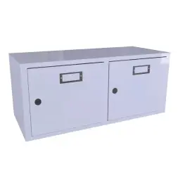 Шкаф для касок на 2 ячейки 356x816x350 мм Светло-серый