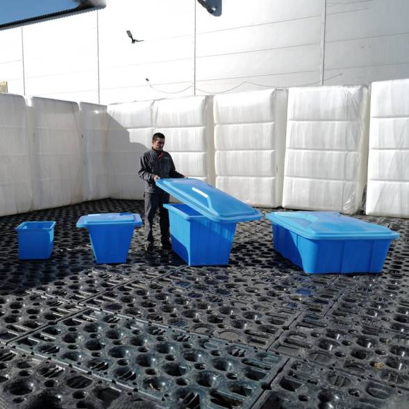 Ванна пластиковая пищевая с крышкой К, 200 л, HDPE, черный [121207.0200.899.000]