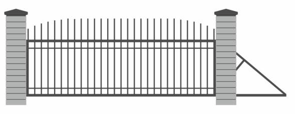 Металлические откатные ворота ОВ-4, 4000x2000 мм