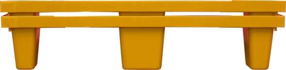 Паллет (поддон) пластиковый перфорированный вкладываемый на 9-ти ножках, 1200х800х160 мм, желтый [TR 1208 L]