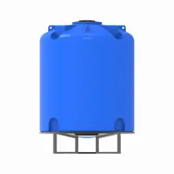 Емкость T 10000 л под плотность до 1,2 г/см3 синяя на основании для полного слива F