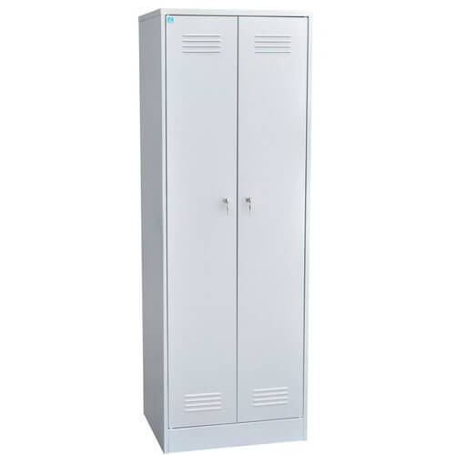 Шкаф для рабочей одежды металлический двустворчатый [12785]