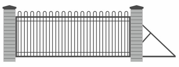 Металлические откатные ворота ОВ-5, 4000x2000 мм