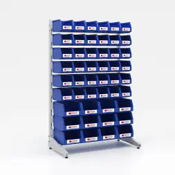 Стеллаж односторонний L1500 №13 (1425х940х500) светло-серый