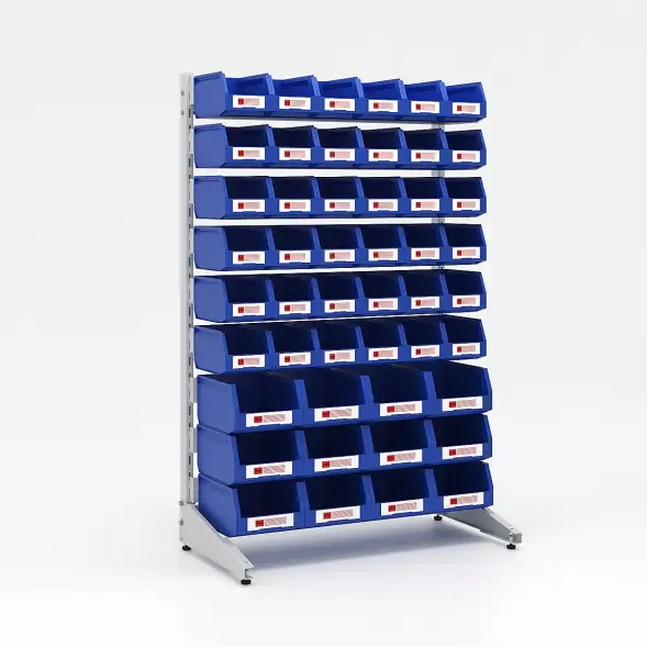 Стеллаж односторонний L1500 №13 (1425х940х500) светло-серый