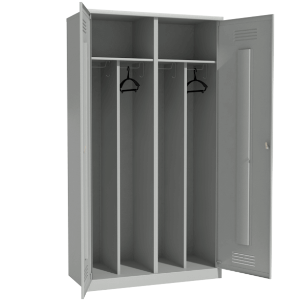Шкаф для одежды в раздевалку на 2 отделения [13088]