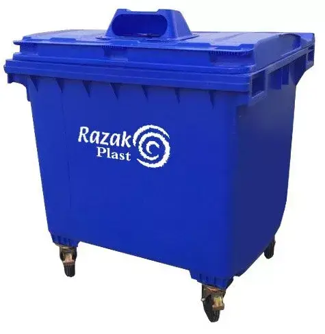 Евроконтейнер Razak 1100 л с козырьком «для бумаги»