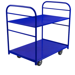Тележка двухъярусная ТЯ 8 колеса Ø125 мм [16089]