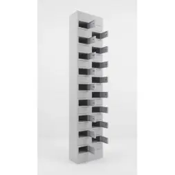 Шкаф для хранения мобильных телефонов на 34 ячейки 1850x400x200 мм Серый