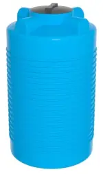 Ёмкость ЭВЛ 500 л. голубая с отводом, крышка 350мм