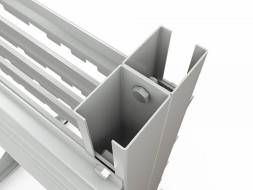 Стеллаж для пластиковых лотков ДВК SORTEX односторонний 1800x1000x450.06