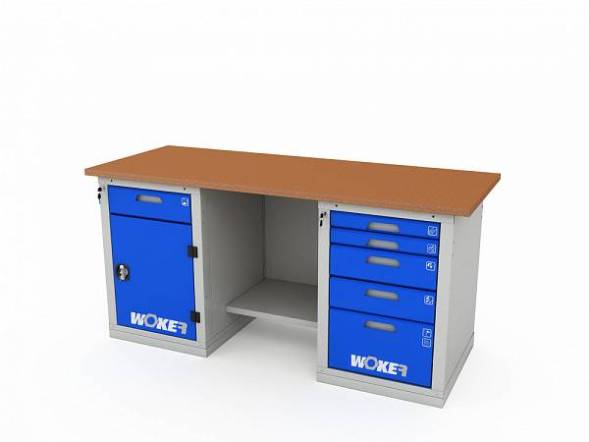 Верстак ДВК с 2 тумбами WOKER PRO 2205.1800