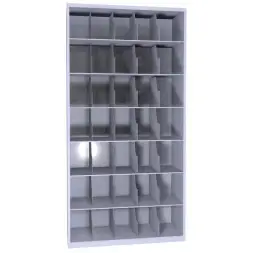 Шкаф для противогазов ХПГ-35 без дверей 1730x870x380 мм Светло-серый