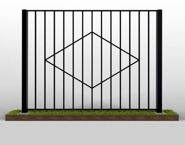 Забор металлический сварной секционный СЗ-6, 1 м²