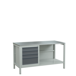 Верстак 1500 с тумбой для инструментов сборный [17291]