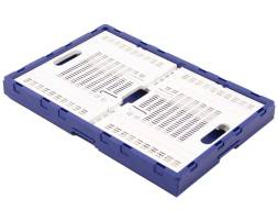 Ящик пластиковый складной с перфорированными стенками, 600х400х310 мм, белый [600400310-01]