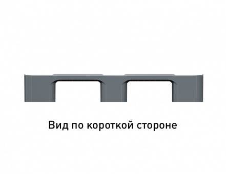 Паллет (поддон) пластиковый перфорированный на 3-х полозьях, 1200х1000x150 мм, серый [02.103.91.C3]