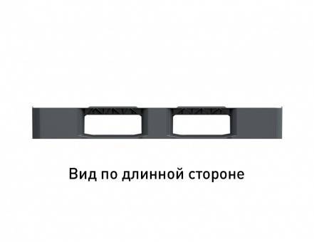 Паллет (поддон) пластиковый перфорированный на 3-х полозьях, 1200х1000x150 мм, серый [02.103.91.C3]