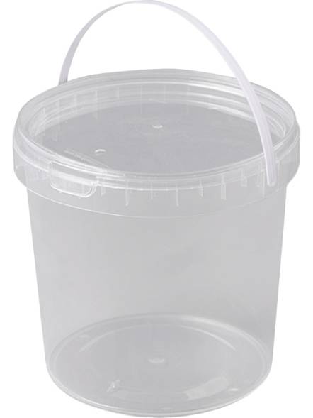 Ведро пластиковое с крышкой, 3.3 л, прозрачный [5097]