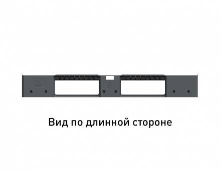 Паллет (поддон) пластиковый перфорированный на 3-х полозьях, 1200х1000х150 мм, серый [02.114.91.PEF]
