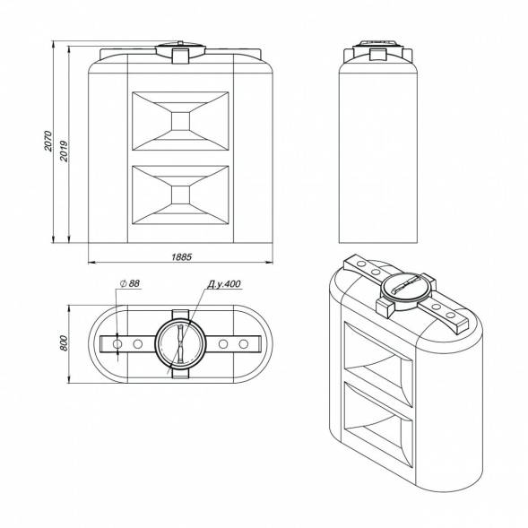Емкость SL 2000 л