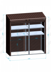 Шкаф уличный ROLL‑BOX VILLAGE ROOF M-1
