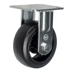 Колесо неповоротное (черная резина) диаметр 250 мм [9294]