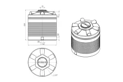 Пластиковая емкость для воды 1000 л