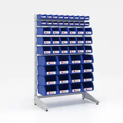 Стеллаж односторонний L1500 №20 (1425х940х500) светло-серый