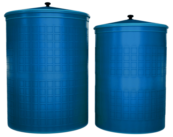 Бочка пластиковая садовая для дождевой воды и полива, 300л, голубой [361]