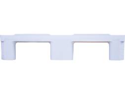 Паллет (поддон) пластиковый сплошной гигиенический на 3-х полозьях, 1200x800х160 мм, серый [IR 1208-3R-G] 