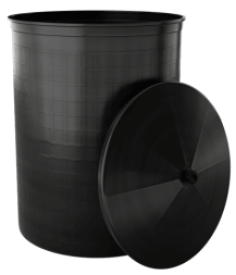 Бочка пластиковая садовая для дождевой воды и полива, 300л, черный [341]
