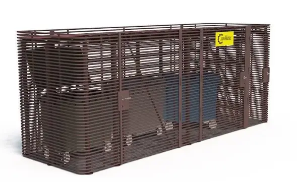 Контейнерная площадка для ТБО «МАФ - 6» с хозблоком 8,8 м (5 контейнеров)