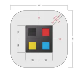 Набор встраиваемых батутов «Шашки»