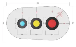 Набор встраиваемых батутов «Круги Комбо»