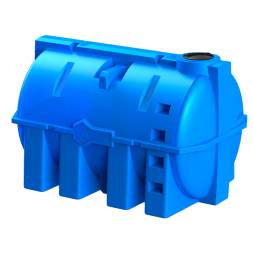 Емкость пластиковая горизонтальная для хранения воды и дизельного топлива, 10000 л, синий [TG10000S13]