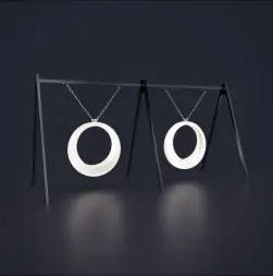 Светящиеся качели с конструкцией «Ring» 3 кольца, подсветка RGB