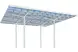 Навес «Вафер» квадратный C цветным поликарбонатом, высота: 3,0 м