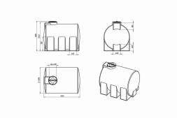 Емкость ЭВГ 3000л зеленая