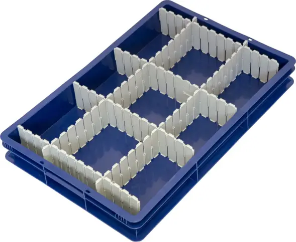 Ящик пластиковый сплошной, 600x400x75 мм, 15 л, белый [424 м]